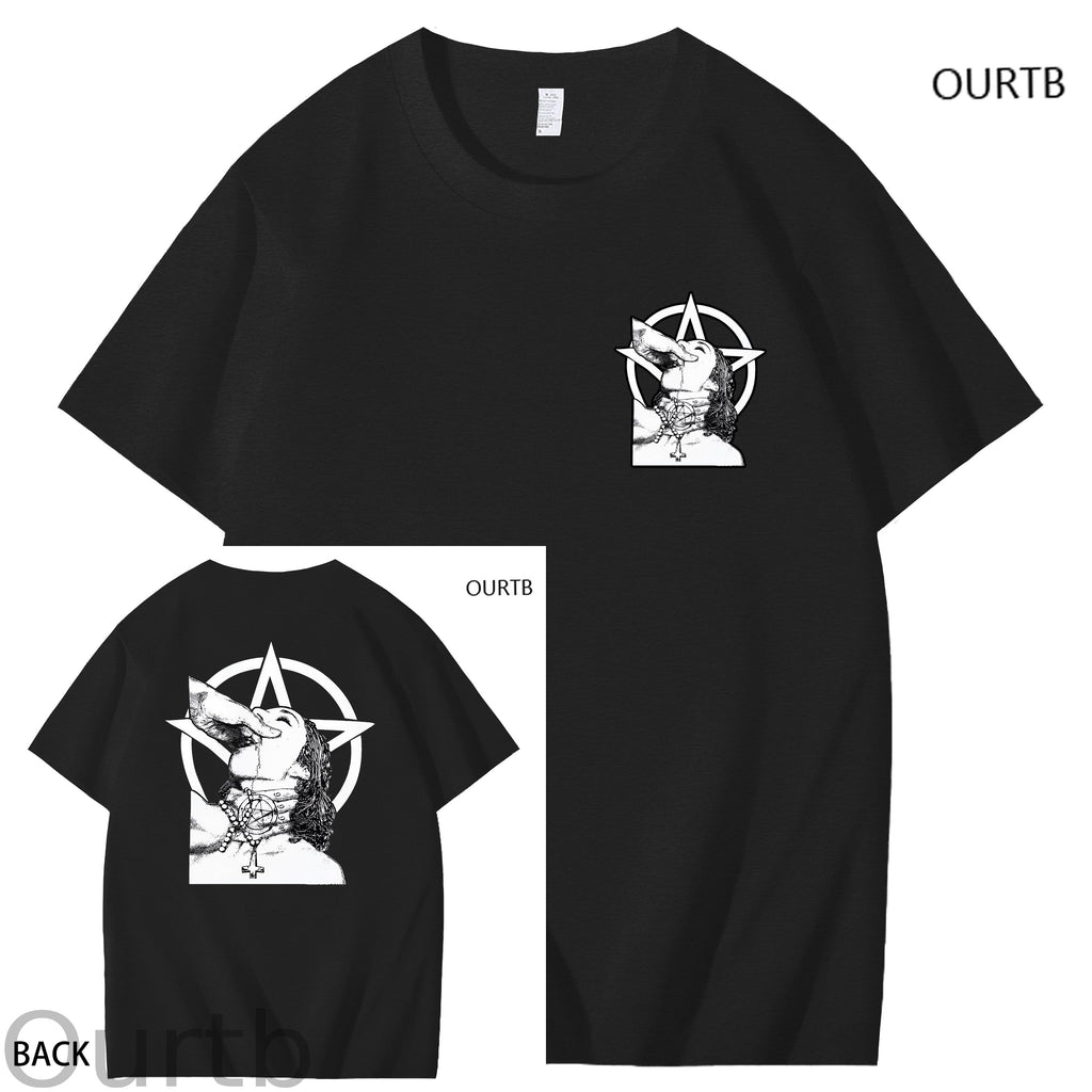 Haywood Satanic Nun Faith Funny Adult Art Pattern Print T-Shirt