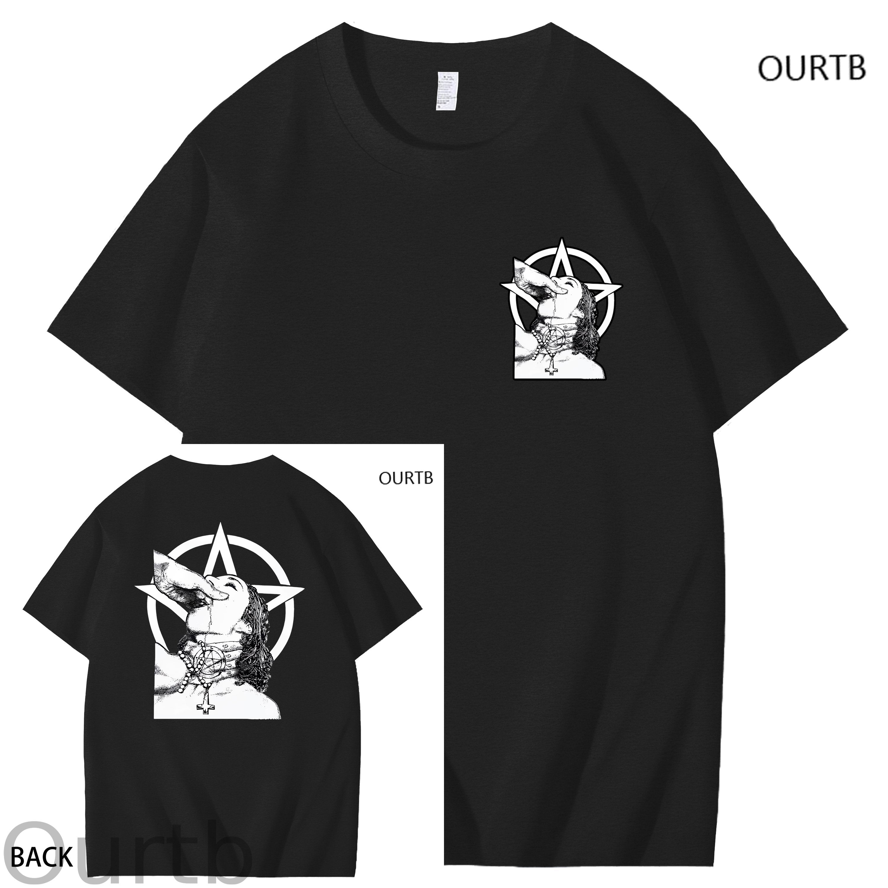 Haywood Satanic Nun Faith Funny Adult Art Pattern Print T-Shirt