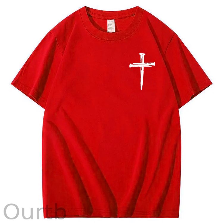 Bring Up My Past Jesus Pattern Print Crew Neck T-Shirt