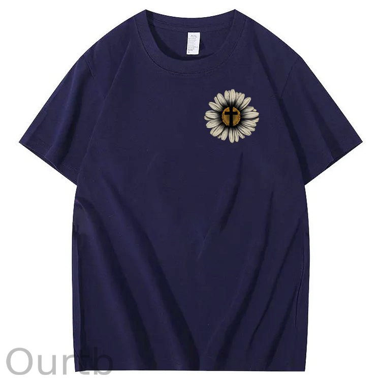 Jesus Saves My Life Pattern100% Cotton T-Shirt