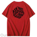 Ask God Trust God Thank God 3D Pattern  Print 100%Cotton T-Shirt