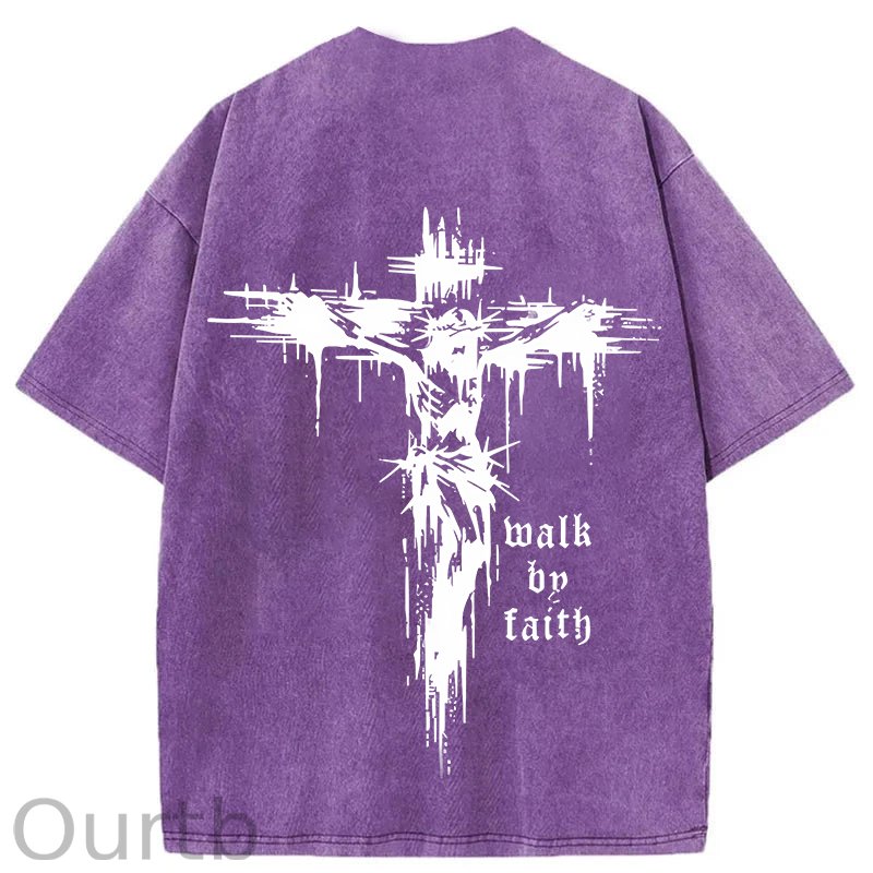 Walk By Faith Washed T-Shirt