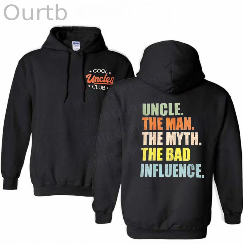 Cool Uncles Club  Pattern Printed Classics Hooded Sweatshirt