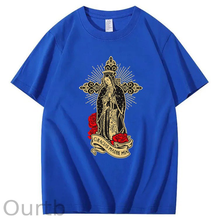 Our Lady Of Guadalupe Saint Virgin Mary 100% Cotton T-Shirt
