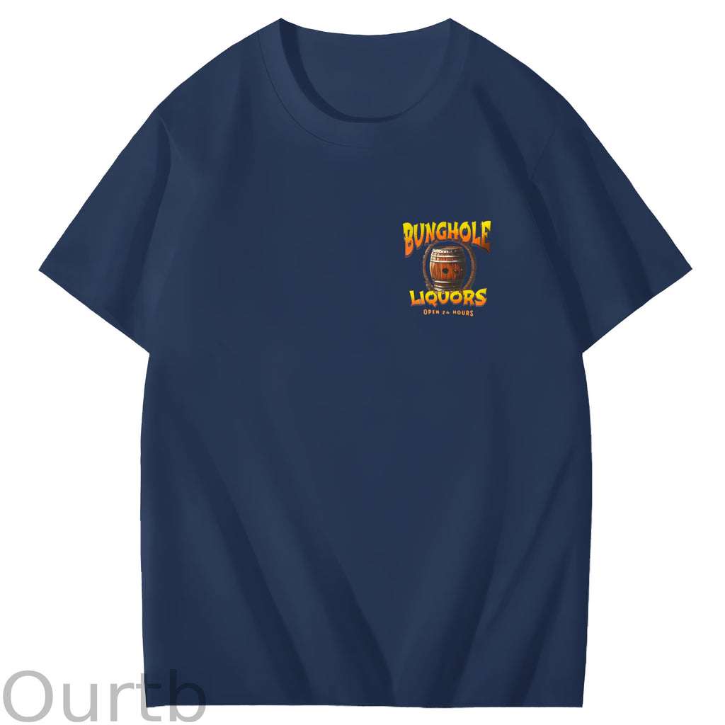 Big Johnson's Fequila Art Pattern Print T-Shirt