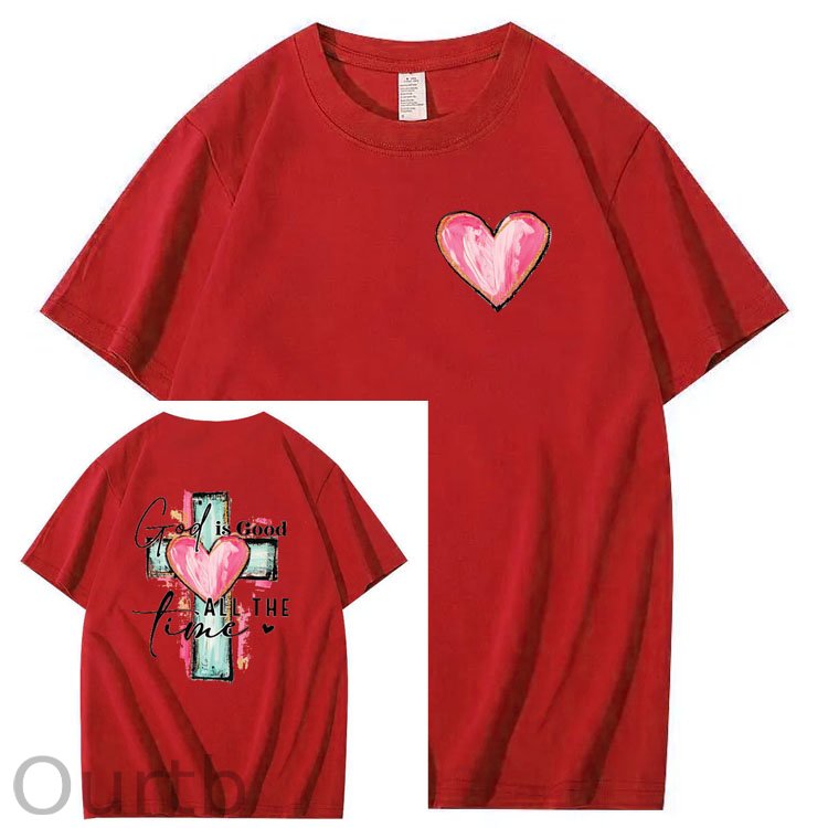 God Is Good Alll The Fine Pattern Print Crew Neck T-Shirt