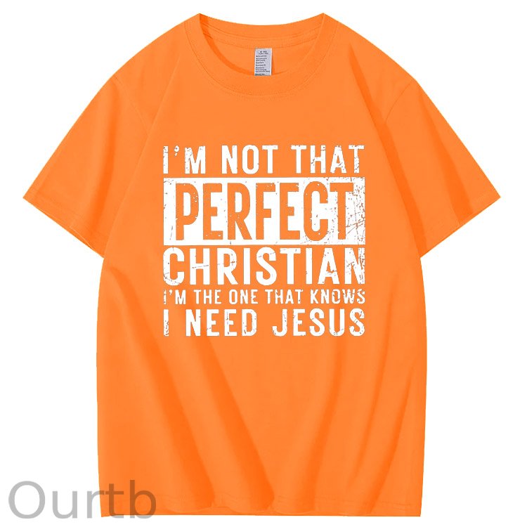 I Need Jesus  Pattern Print 100%Cotton T-Shirt