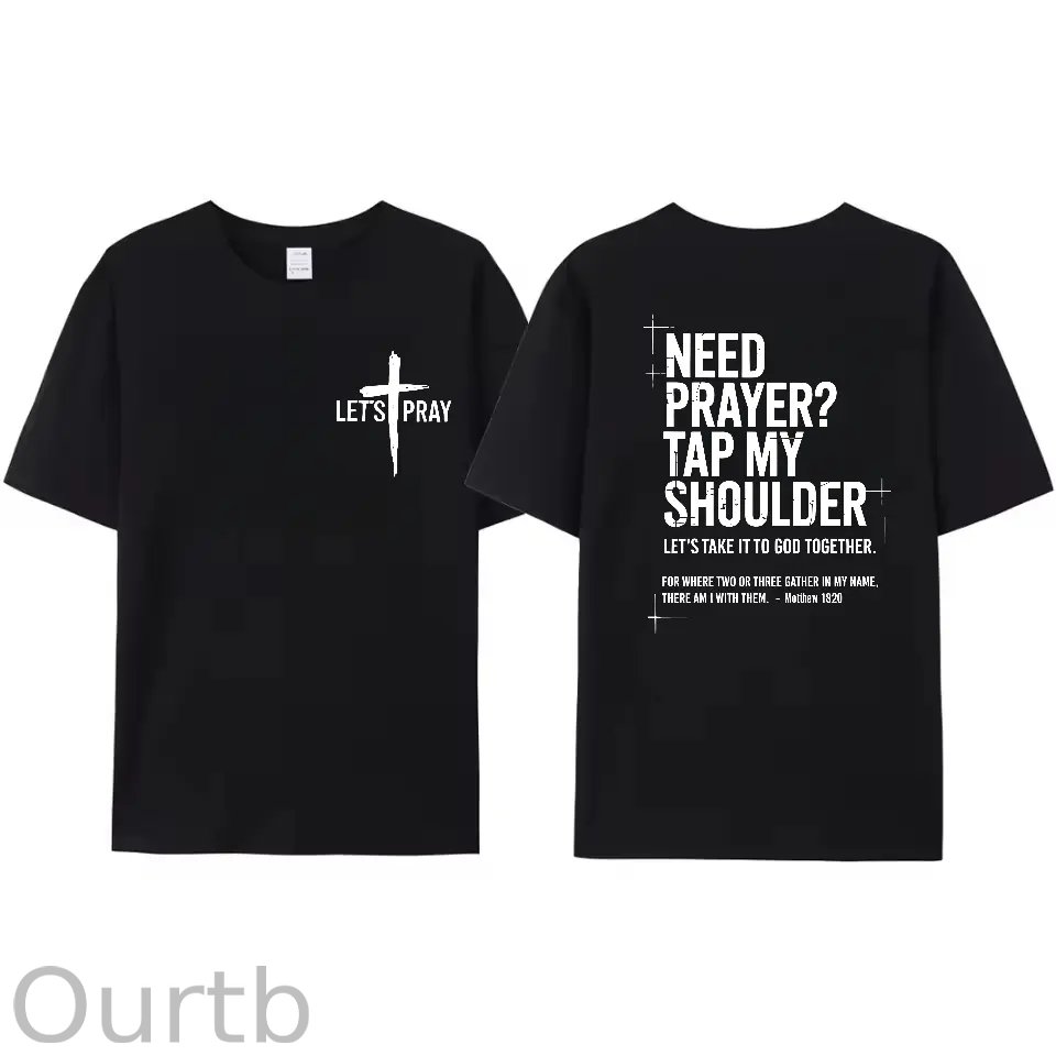 Need Prayer Hoodie - Tap My Shoulder Let’s Pray Christian Faith Sweatshirt, Bible Verse Matthew 18:20, Religious Inspirational Fall Winter Outfit Womenswear