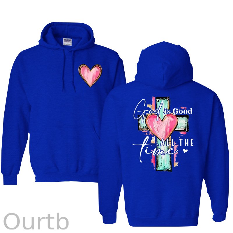 God Is Good All The Time  Pattern 100% 300g Cotton Classic Hoodie
