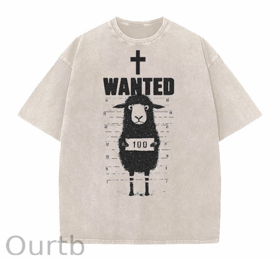 Wanted 100 Funny Easter Jesus Christ Washed And Distressed Craft Pint Pattern Crew Neck T-Shirt