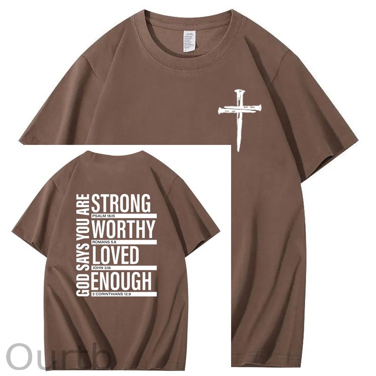 God Say You  Are Pattern  Print 100%Cotton T-Shirt
