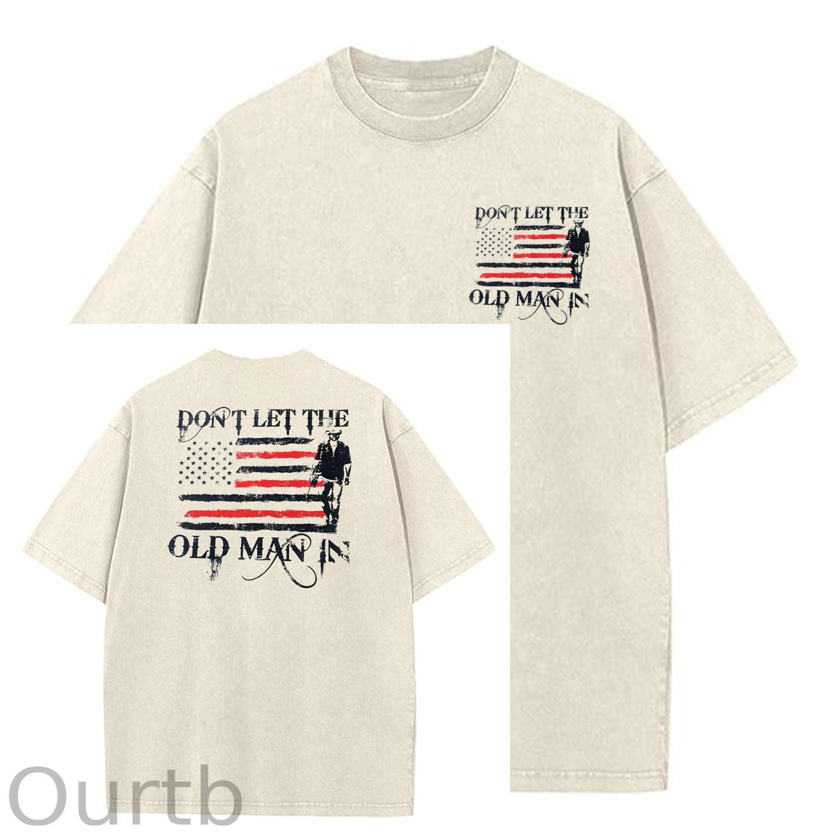 Don't Let The Old Man In Pattern Crew Neck T-Shirt