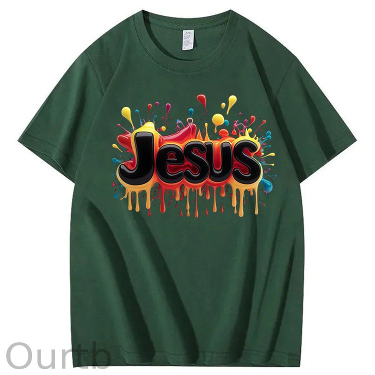 Jesus Geometric 100% Cotton T-Shirt