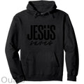 JESUS saves Cotton Hooded Sweatshirt