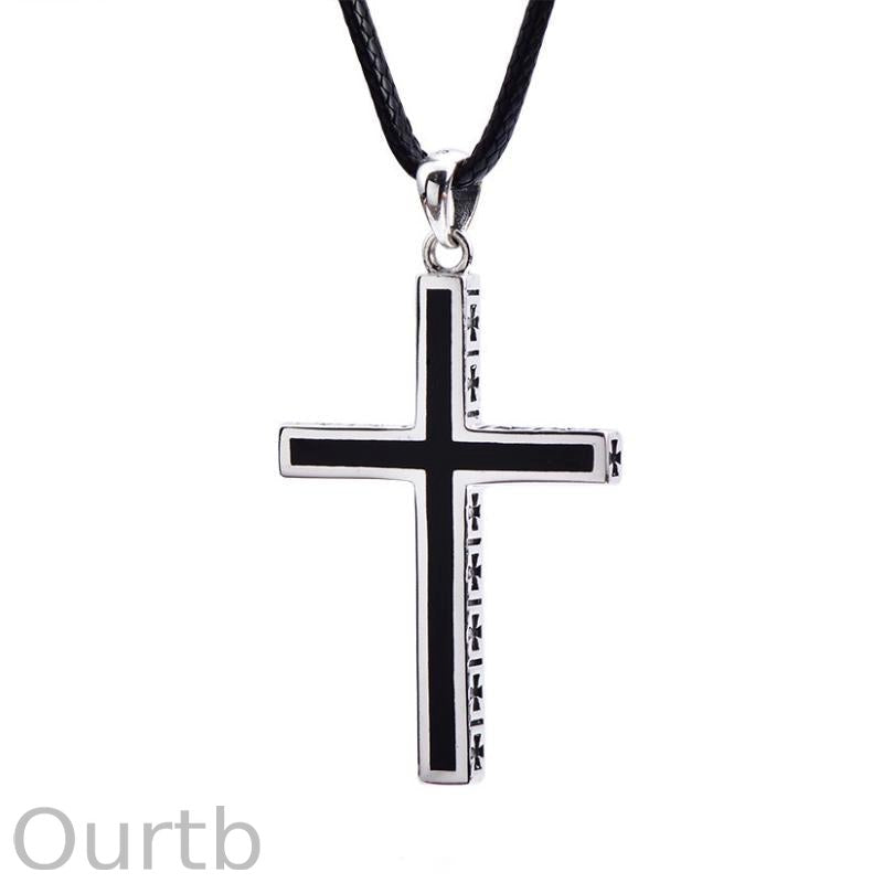 Retro Casual Simple Cross Necklace 29516465TO