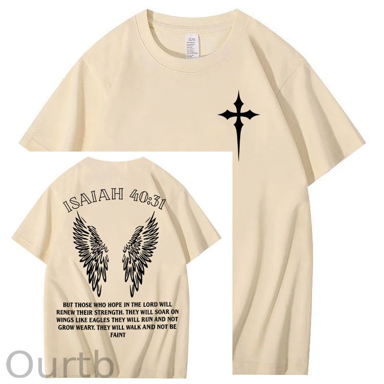 ISAIAH 40:31 Pattern 100&Cotton Print T-Shirt