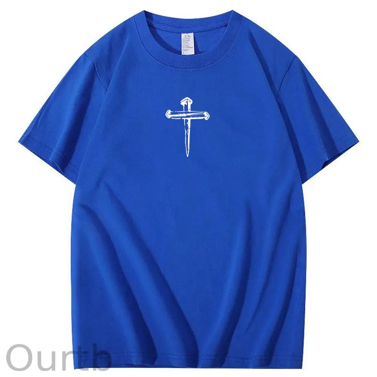 There Is Power In The Name Of Jesus Pattern Print T-Shirt
