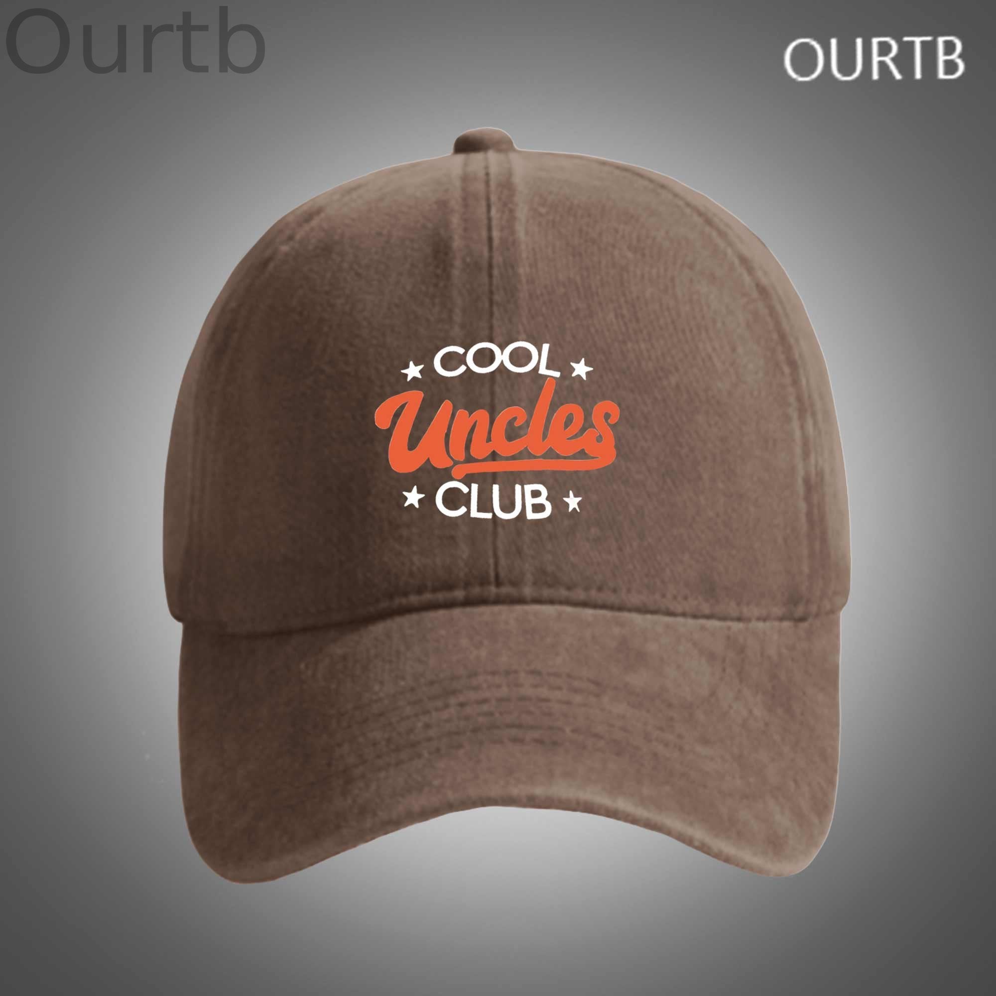 Cool Uncles Club Funny Art Print Unisex Distressed Cotton Washed Art Print Hat
