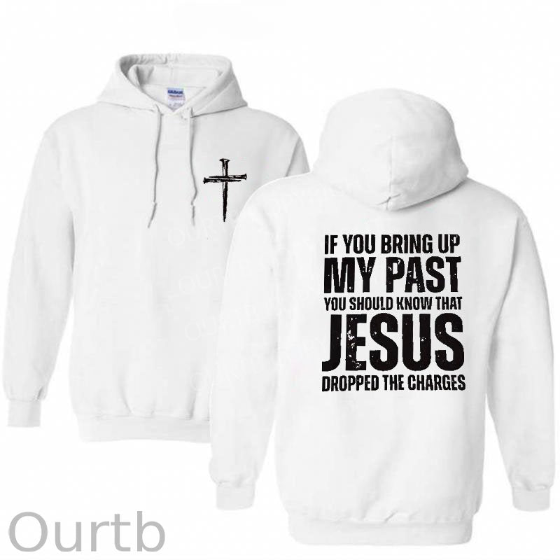 Jesus Pattern Printed Classics Hooded Sweatshirt