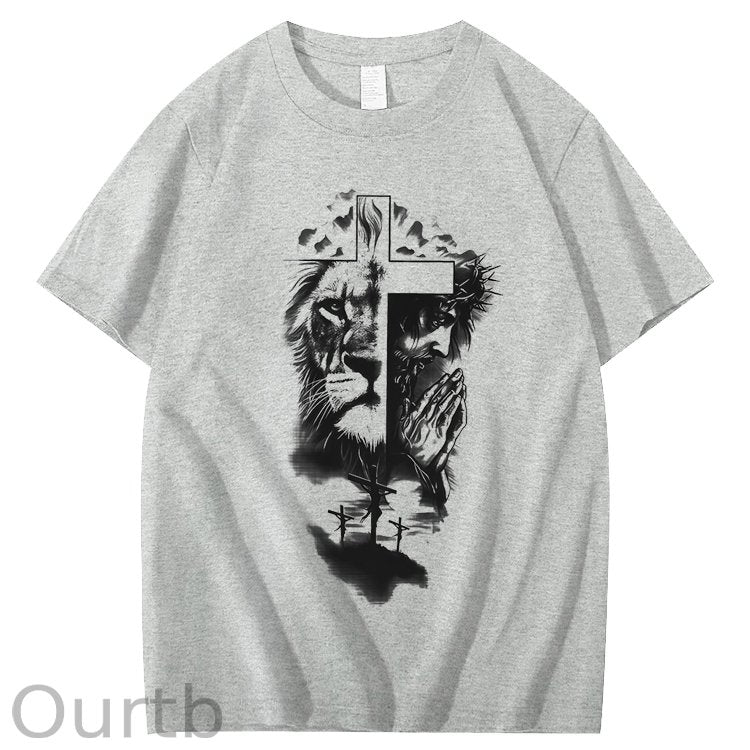 Lion & Jesus 100% Cotton T-Shirt