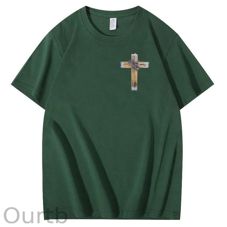Faith Over Fear  Pattern Print 100%Cotton T-Shirt