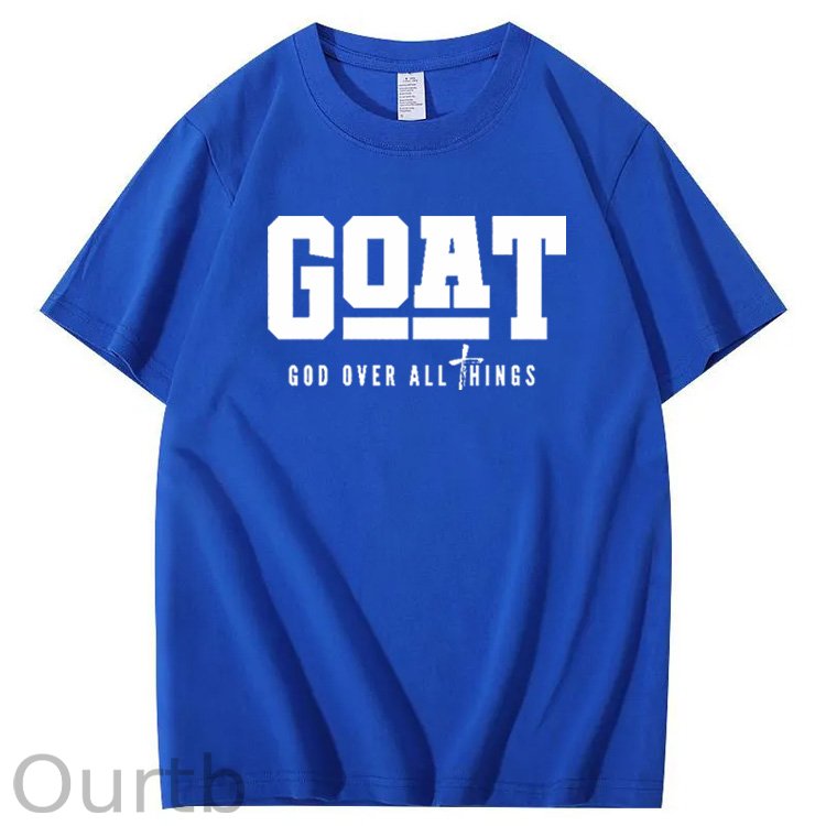 God Over All Things Pattern Print Crew Neck T-Shirt