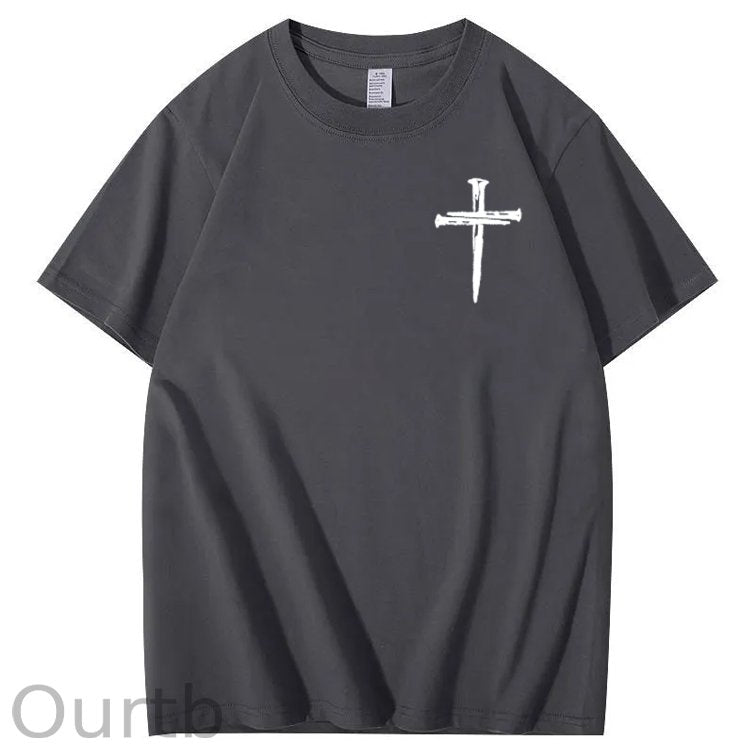 Jesus Paid It All Pattern Print Crew Neck T-Shirt