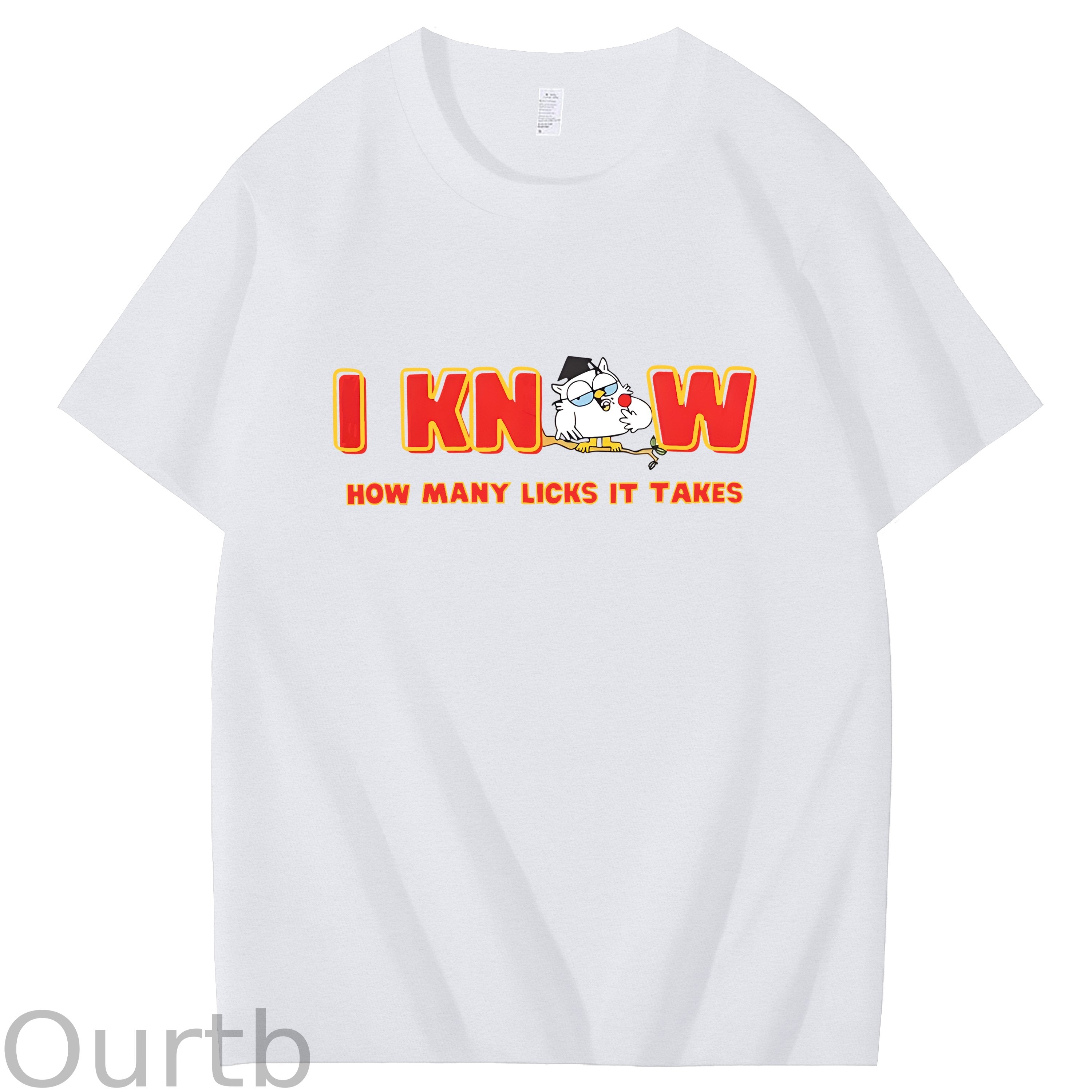 I Knew How Many Licks It Takes Art Pattern Print T-Shirt
