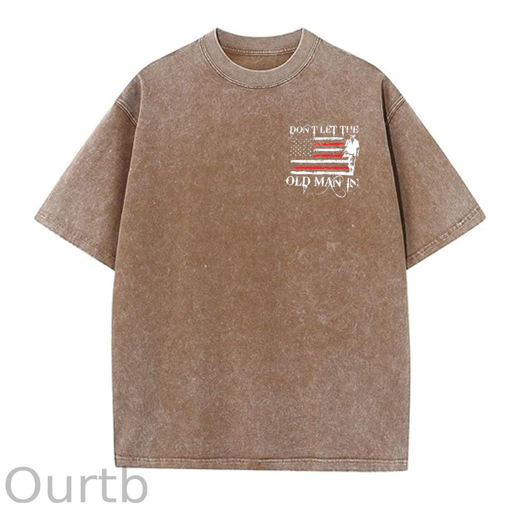 Don't Let The Old Man In Pattern Crew Neck T-Shirt