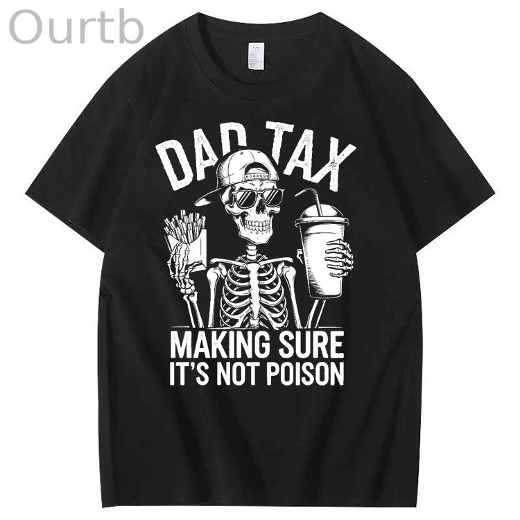 Cool Dad Tax Pattern Print 100%Cotton T-Shirt