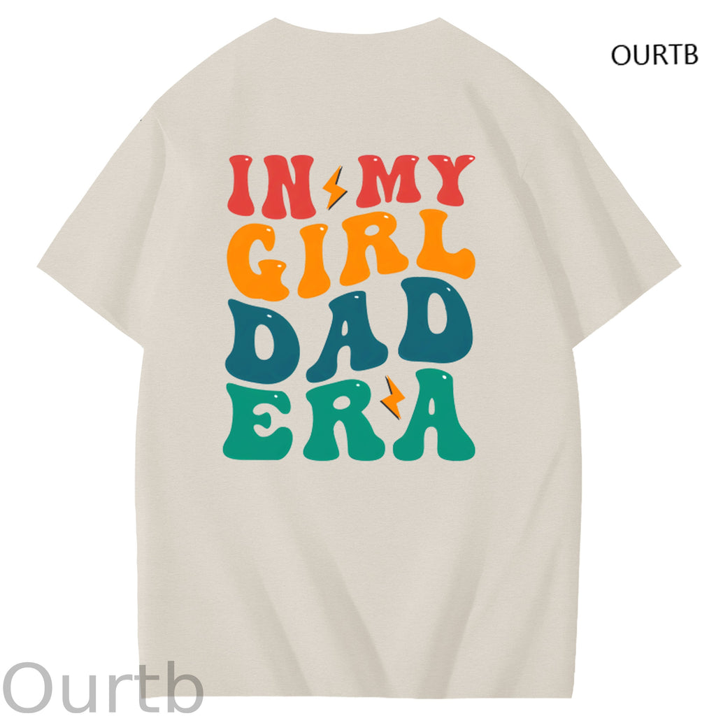 TS Fans In My Girl Dad Era Funny Art Pattern Print T-Shirt