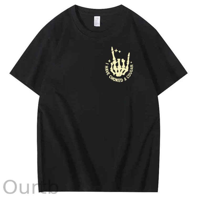 I Have Chocked A Cougar Pattern  Print 100%Cotton T-Shirt