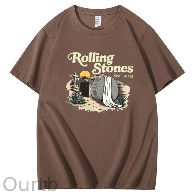 Rolling Stones Since  Ad 33 Pattern Print Crew Neck T-Shirt
