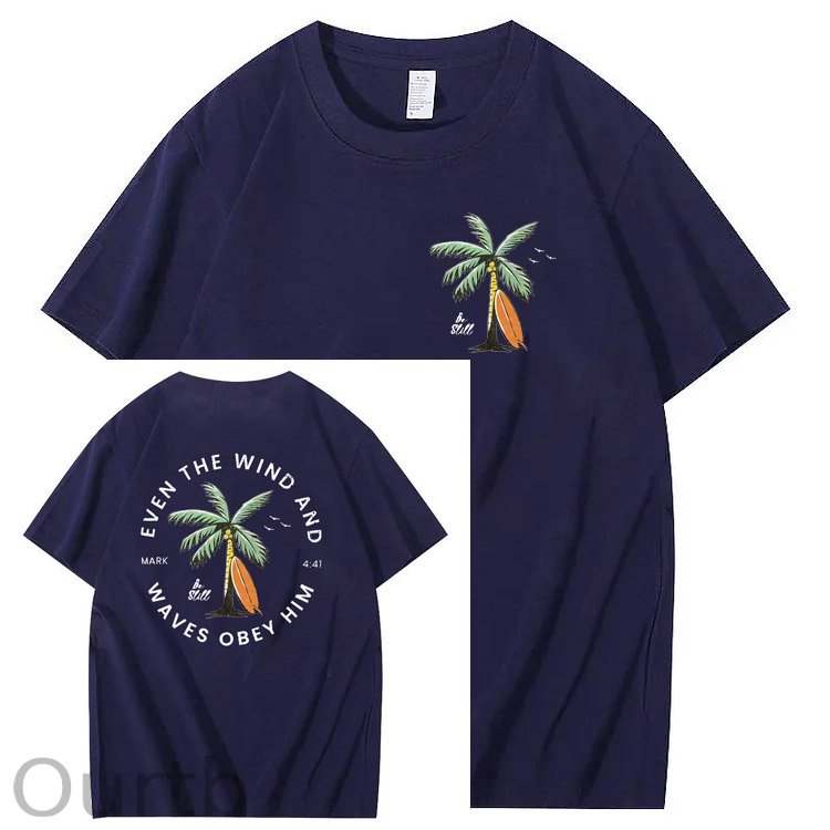 Be Still  Pattern Print 100%Cotton T-Shirt