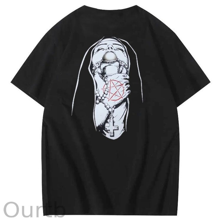 Save Me Pattern Crew Neck T-Shirt