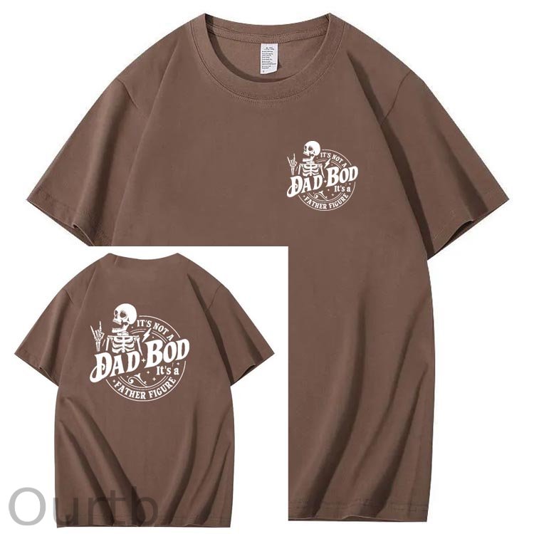 Dad Boo Pattern Print 100%Cotton T-Shirt