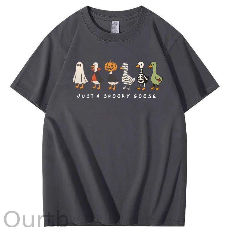 Just Spooky Goose Pattern 100% Cotton T-Shirt