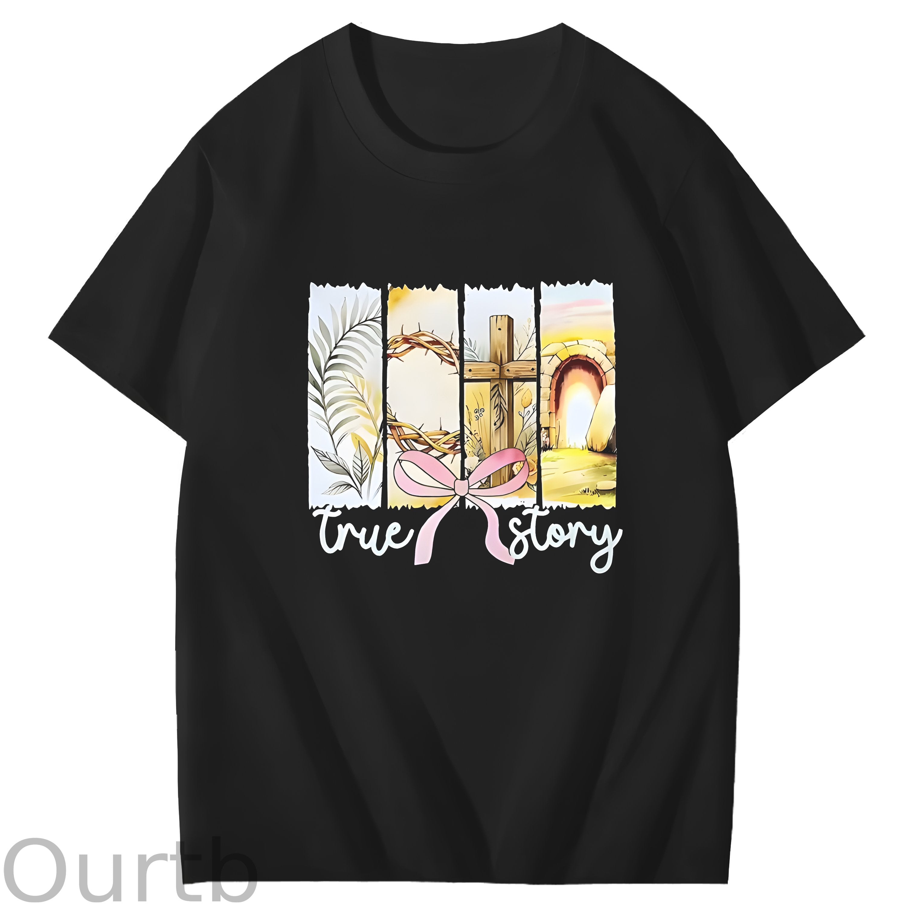 True Story Faith God Jessus Art Pattern Print T-Shirt
