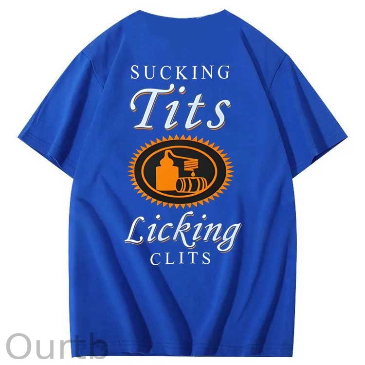 Sucking Tits Licking Clits  Pattern  Print 100%Cotton T-Shirt