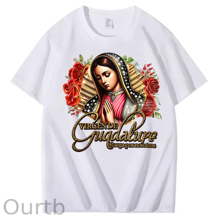 Virgen de Guadalupe Ruega Por Nosotros 100% Cotton T-Shirt