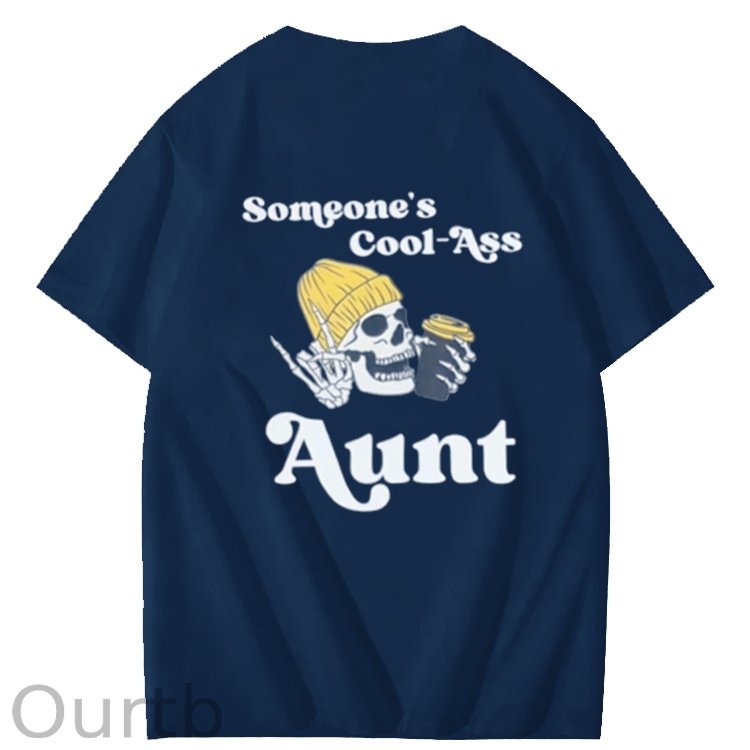 Cool Aunt Club Someone's Cool Aunt Christian God Faith Jesus Art Pattern Print T-Shirt