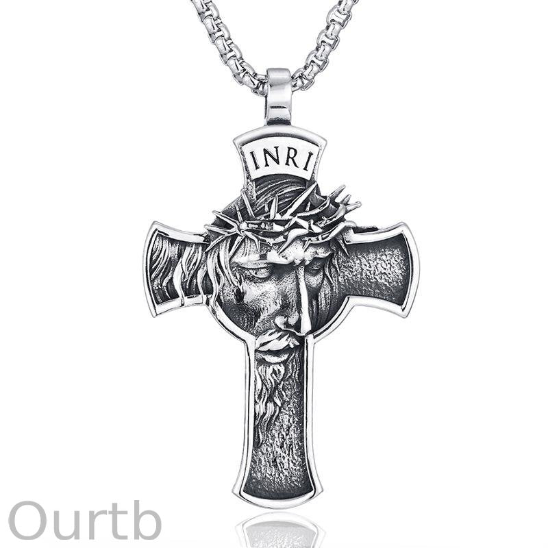 Vintage Casual Cross Faith Necklace 67614723TO