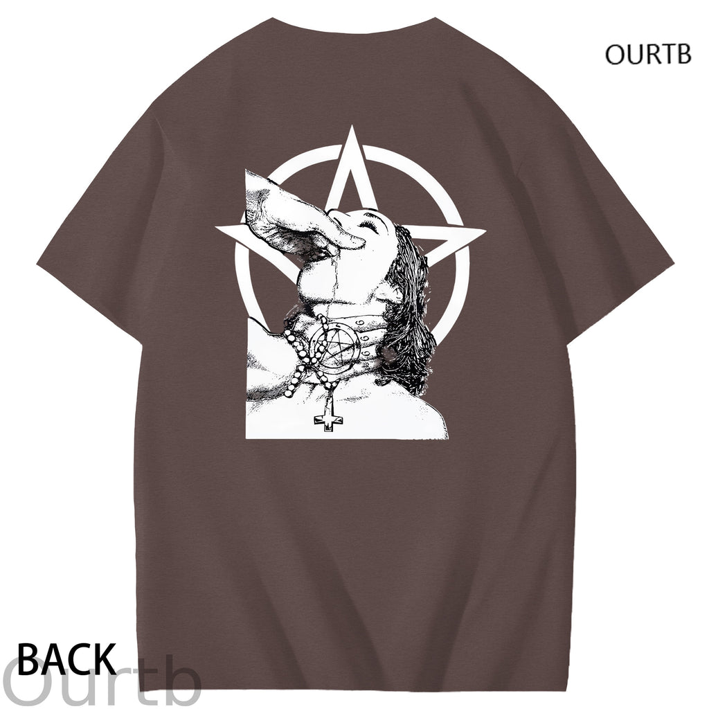 Haywood Satanic Nun Faith Funny Adult Art Pattern Print T-Shirt