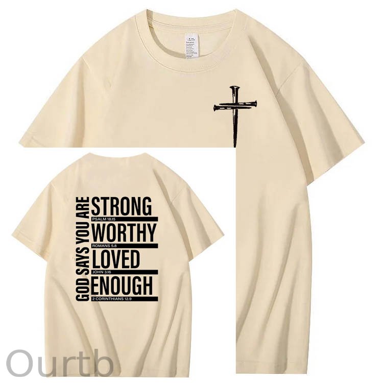 God Say You  Are Pattern  Print 100%Cotton T-Shirt