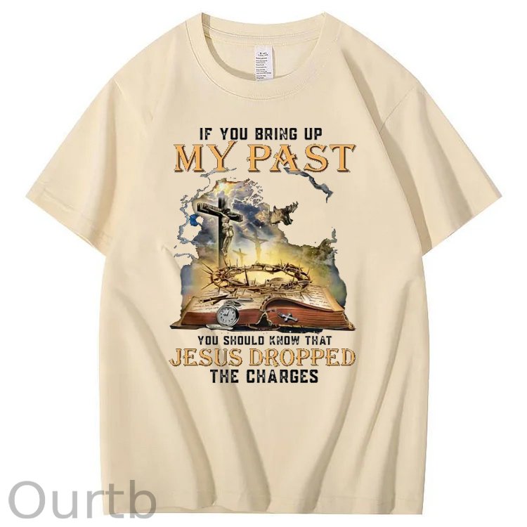 Bring Up My Past  You Should Know That  Pattern Print Crew Neck T-Shirt