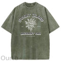 Spooky Island Halloween Washed Cotton T-Shirt