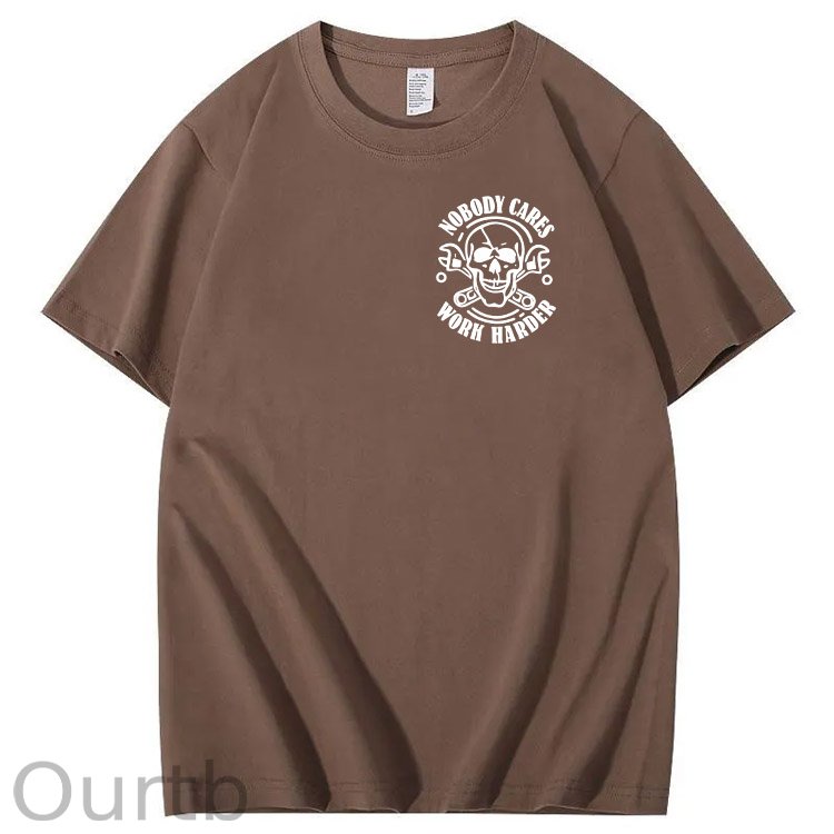 No One Owns You Shit Work Hard  Pattern Print 100%Cotton T-Shirt