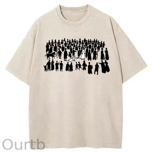 By His Wounds Christian Woman Touching Jesus Washed Cotton T-Shirt