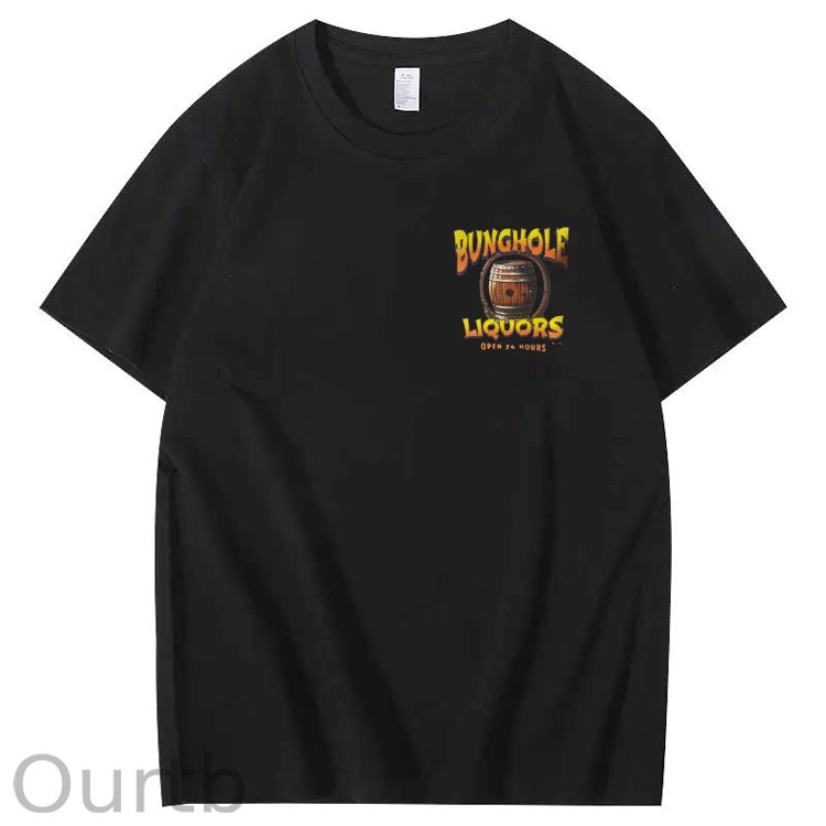 Big Johnson's Fequila Art Pattern Print T-Shirt
