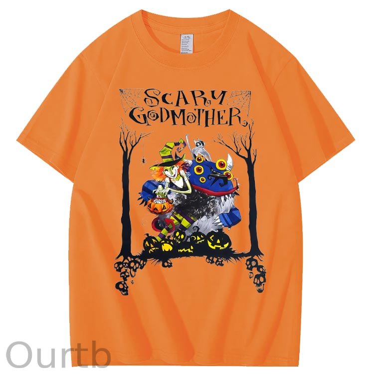 Scarry Godmother Pattern  Print 100%Cotton T-Shirt